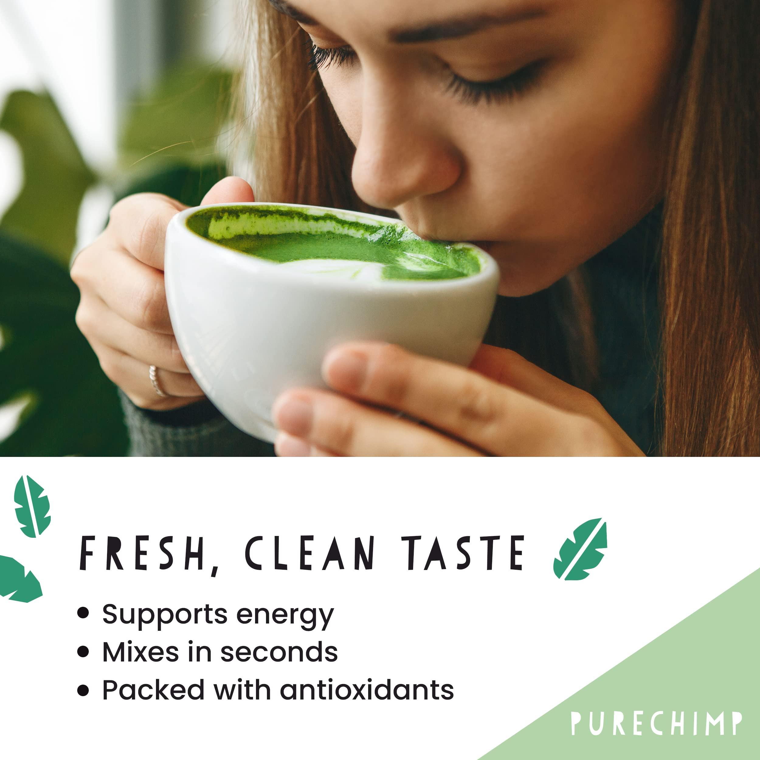 PureChimp Matcha Green Tea Powder - 1.75 Ounces (50g) of Ceremonial Grade Japanese Matcha for Baking, Lattes and Smoothies - Regular
