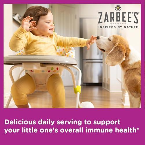 Zarbee\'s Zarbee\'s Baby Immune Support with Zinc, Baby & Toddler Vitamin 6 months+, includes Syringe for Easy & Accurate Dosing, Natural Grape Flavor, 2oz
