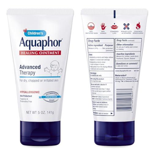 Aquaphor Aquaphor Children\'s Healing Ointment, Advanced Therapy Skin Protectant, Multi-Purpose Healing Ointment and Body Moisturizer for Kids, For Dry, Cracked Skin, Minor Cuts and Burns, 5 Oz Tube