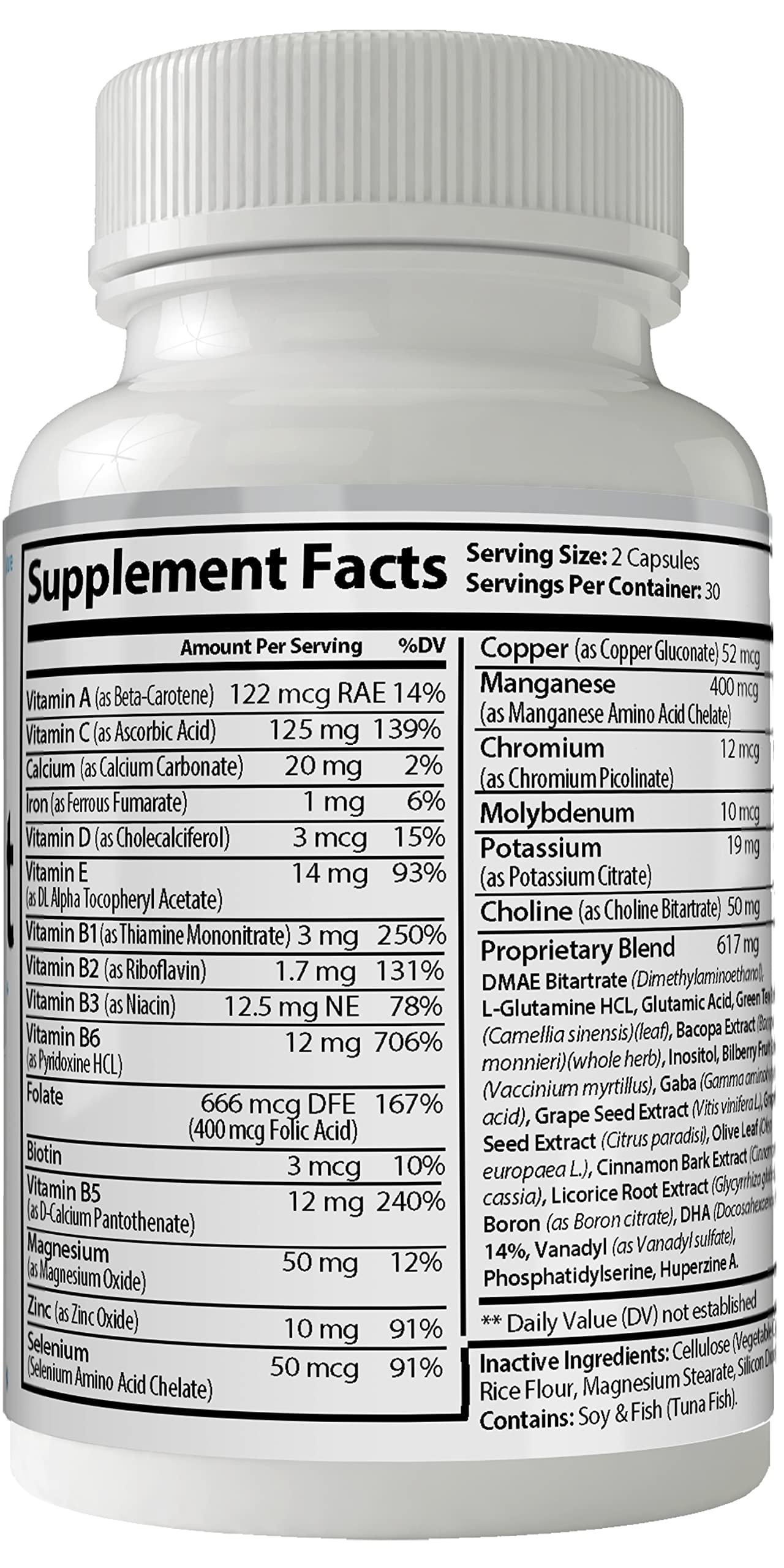 nutra4health LLC IQ Boost Smart Pill Optimal Cognitive Support Brain Omega Original Nootropic Pills Capsules by nutra4health