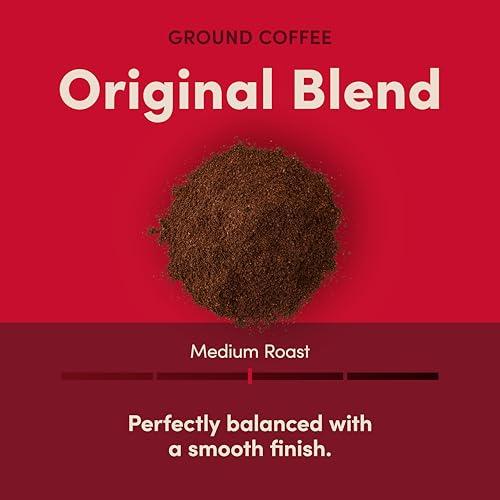 Tim Hortons Tim Hortons Original Blend, Medium Roast Ground Coffee, Made with 100% Arabica Beans, 24 Ounce Bag