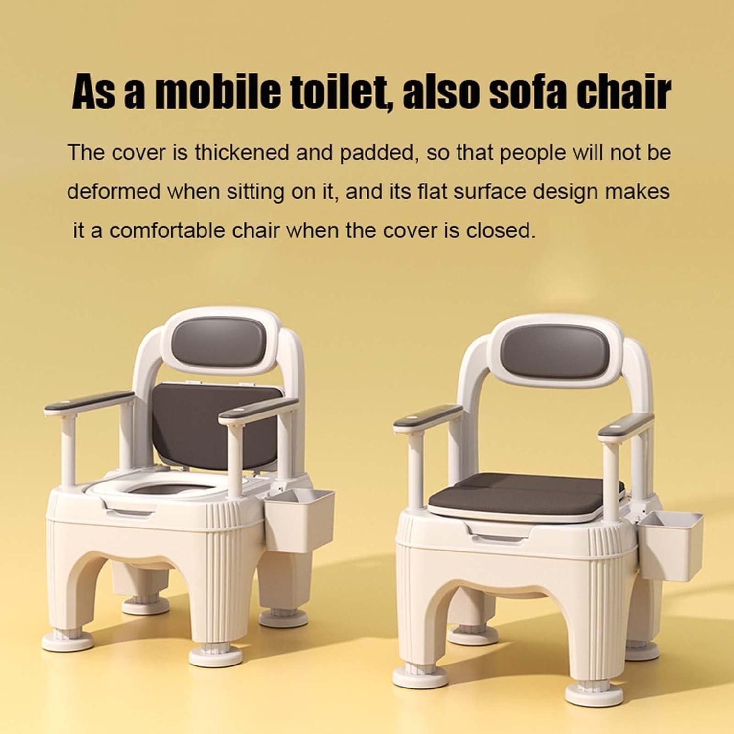 UNbit UNbit Commode Toilet Chair Bedside Toilet Household Movable Toilet with Armrests, Adjustable Bedside Commode Chair,for Seniors, Handicap,Disabled and Pregnant WEWYQSJXBXF-4328(Color:A,Size:)