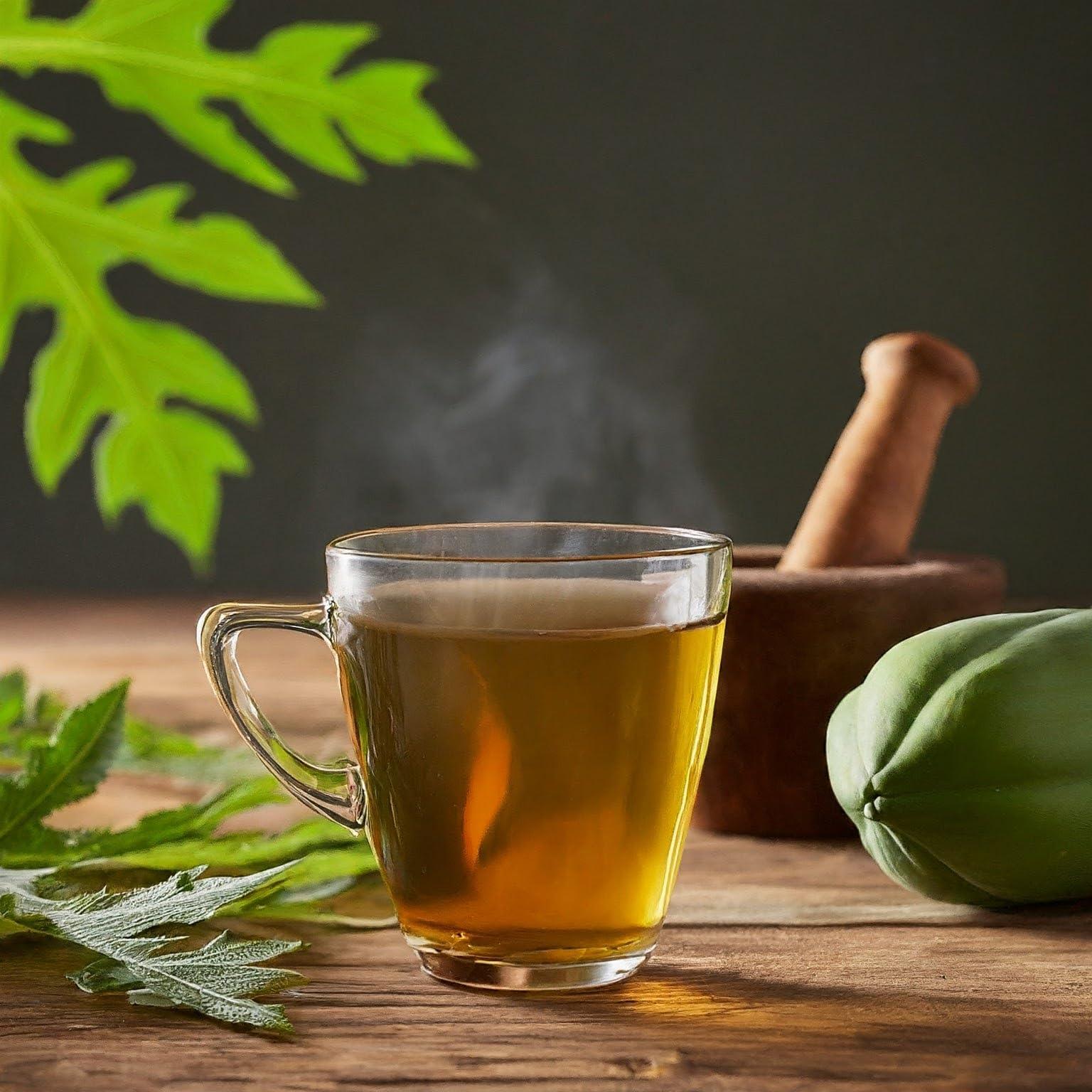 Akshit 10.4oz Dried Papaya Leaves, Hojas De Papaya, Pure from Papaya Leaves. Loose Leaf Papaya Herbal Tea. Papaya Leaf Tea, Non GMO, Gluten free.