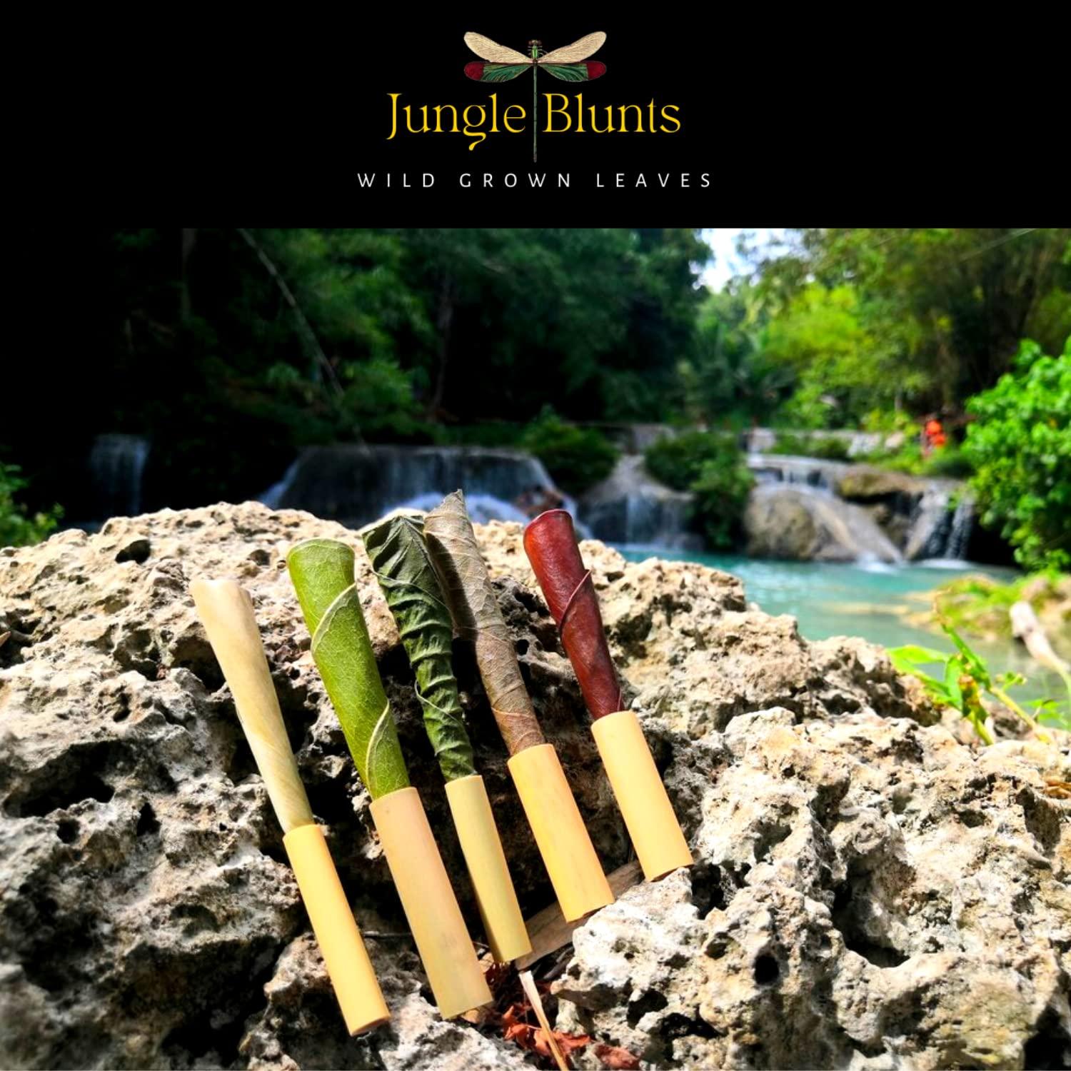 Jungle Blunts Organic Leaf Wraps - Naturally Grown - 10 Pack - Brown Lomboy - Lab Tested (5\")