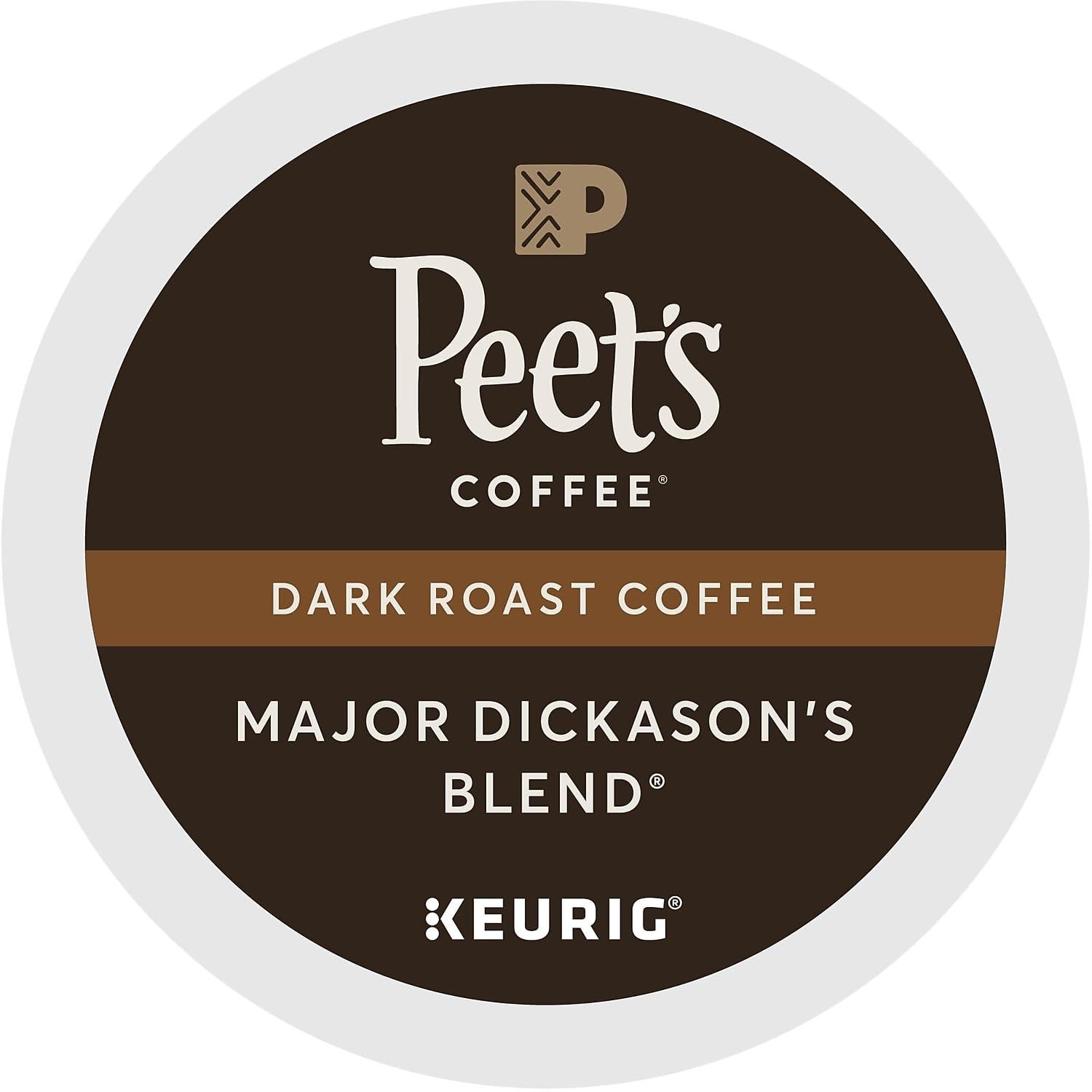 Peet's Coffee Peet's Coffee Major Dickason's Blend Coffee K-Cup Pods, Box Of 40