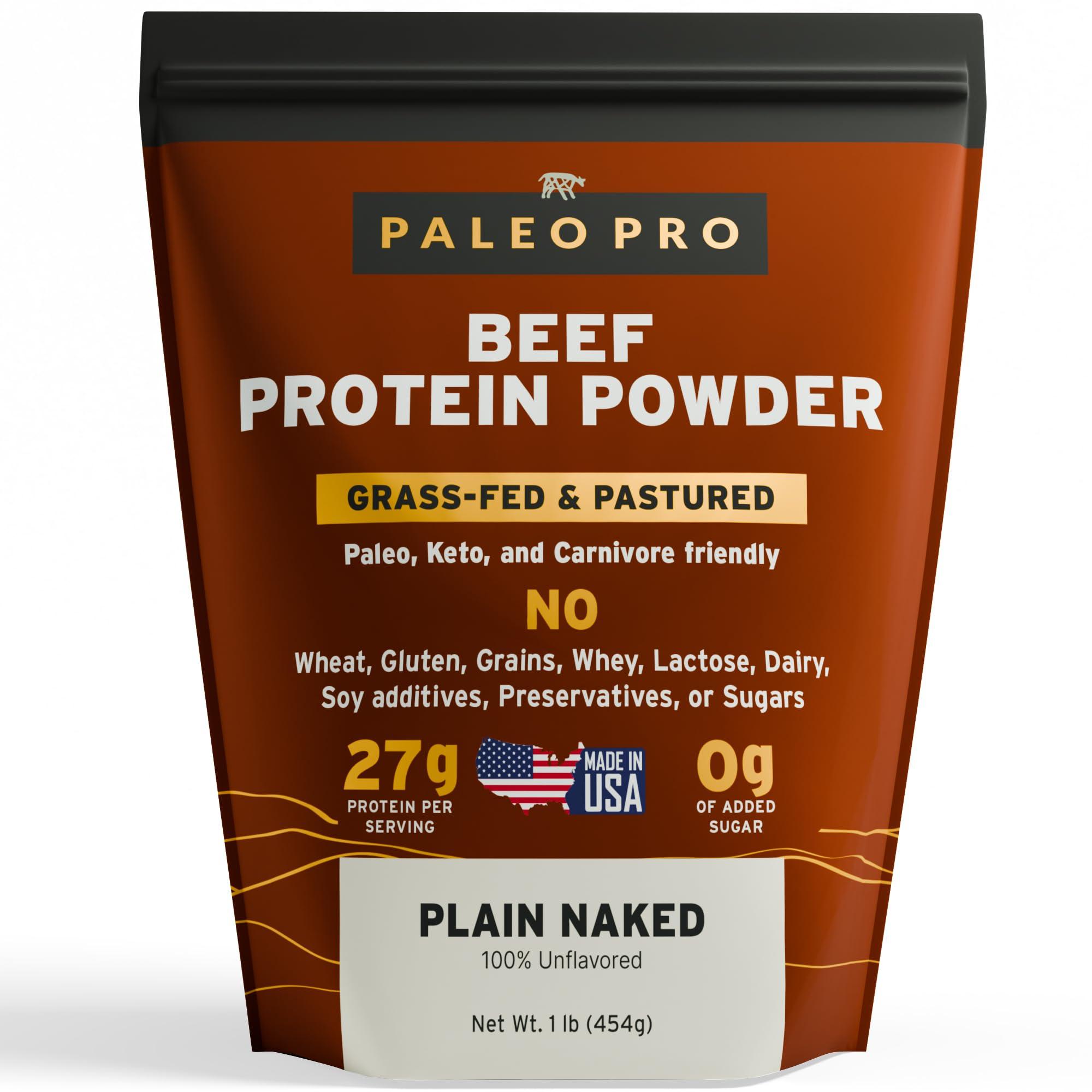 Paleo Pro PaleoPro Protein Powder Grass-Fed, Pastured, Cage-Free Protein | Gluten Free, Dairy Free. No Sugar, Soy, Grains or Net Carbs | Paleo & Keto Friendly - 15 Servings (16 oz, Plain)