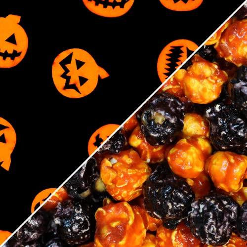 It's Delish Spooky Pop Halloween Black & Orange Popcorn by It's Delish, 8 Oz Bulk Bag | Bulk Gourmet Air Popped Pop Corn Snack - Fruity Orange Themed Candy Confetti | Birthday Party, Events – Vegan, Kosher