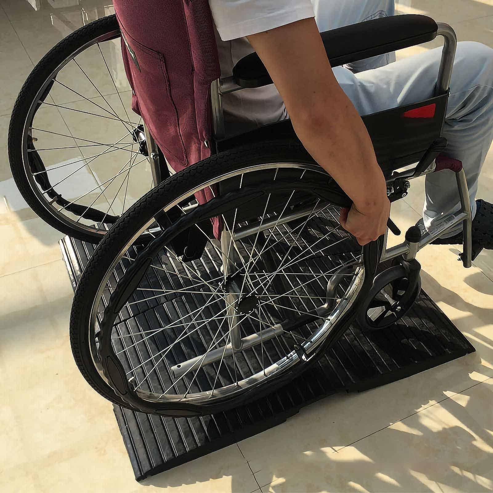 YWZQY YWZQY Rubber Ramps for Door Threshold, Wheelchair Ramp Non Slip Doorway Step Ramp, Heavy Duty Mobility Entry Ramp for Indoor Outdoor (Color : Black, Size : 80 x 40 x 8cm)