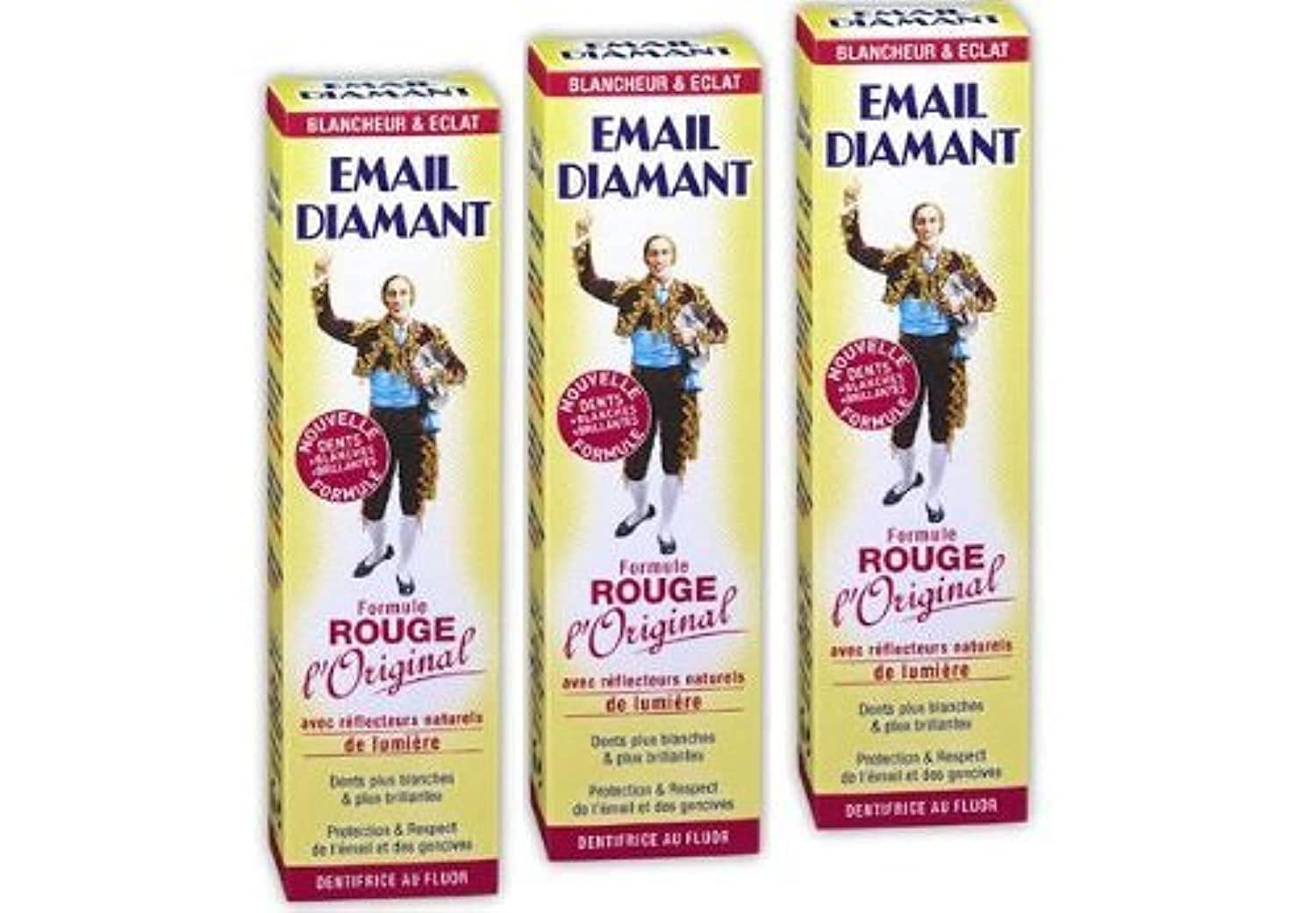Email Diamant Toothpaste X3 Email Diamant Cosmetic RED Toothpaste - Formule Rouge Original (X3 Tubes)
