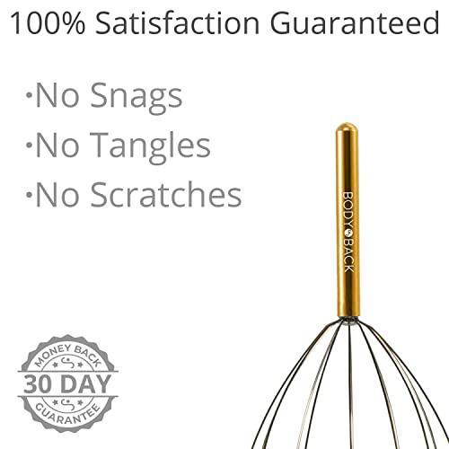Body Back Body Back Scalp Massager, Head Scratcher, Manual Head Massager for Stress Relief, Relaxing Scalp Scratcher, Tingler for Gentle Hair Stimulation (Gold)
