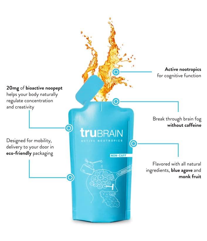 TruBrain TruBrain Drinks Nootropic Brain Food Designed by Neuroscientists to Boost Mental Output & Improve Memory Nootropic Supplement