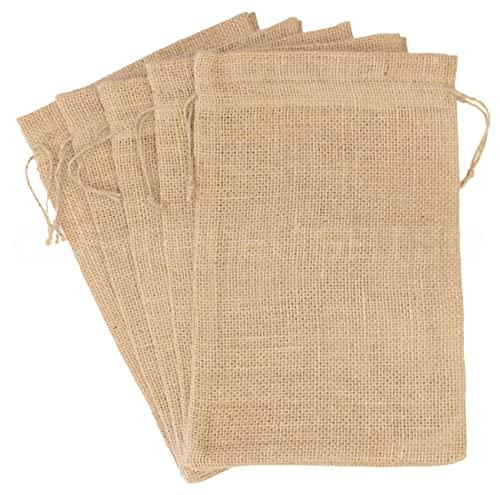 CleverDelights CleverDelights 8\" x 12\" Burlap Bags - 25 Pack - 8x12 Inch Jute Burlap Drawstring Sacks