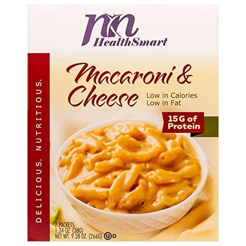 Nashua Nutrition HealthSmart High Protein Creamy Macaroni and Cheese, 15g Protein, Low Calorie, Low Fat, Low Cholesterol, Low Sugar, Quick Delicious Meal, 7 Single Servings