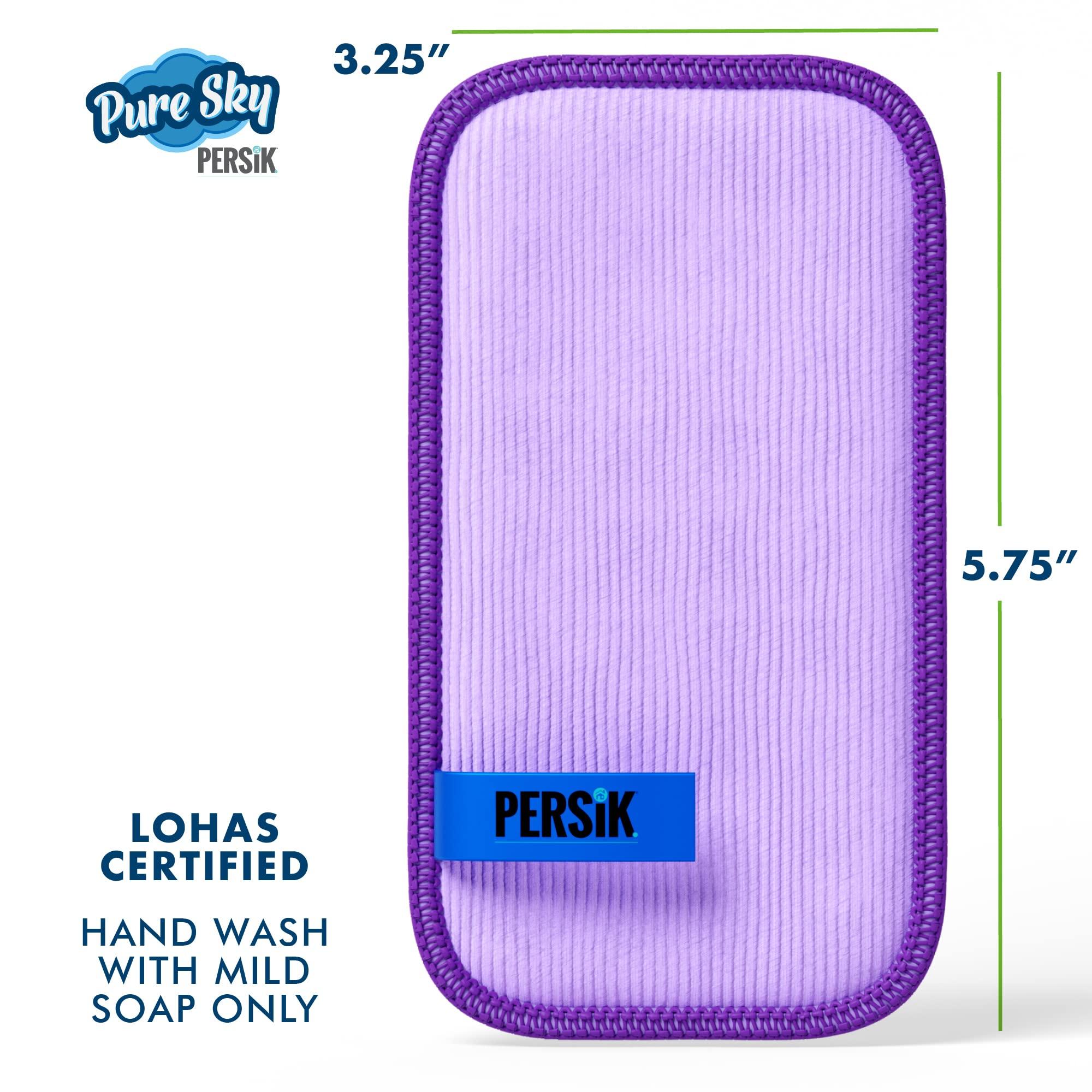 persik persik Pure-Sky Ultra-Microfiber Cleaning Cloth Streak Free - JUST ADD Water No Detergents Needed - Includes Window and Glass Cleaning Towel Pack of 2 + Eyeglasses Cleaning Cloth Pack of 2