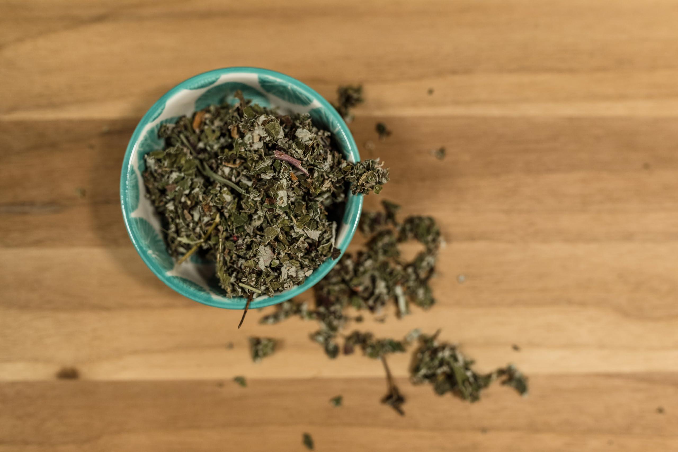 The Elegant Elephant The Elegant Elephant Raspberry Leaf Tea Loose Leaf Tea for Reproductive Health Support Natural Herbal Tea for Women Rich in Nutrients, Hot or Iced Resealable 4.4oz Pouch