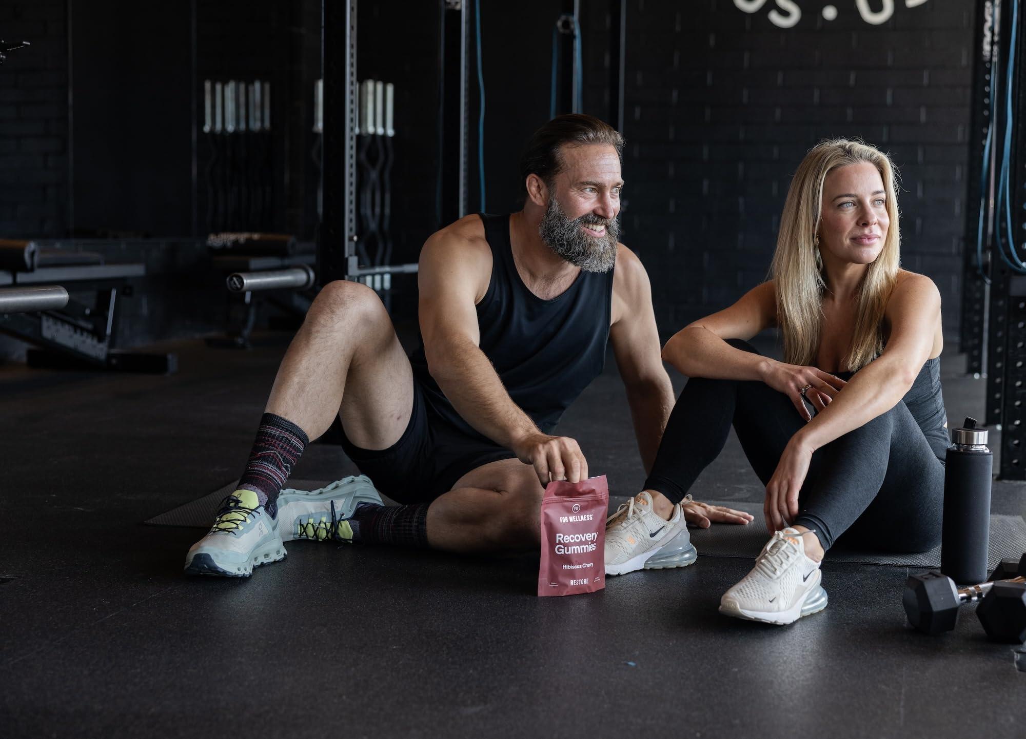 For Wellness Recovery Gummies - Tart Cherry Gummies for Muscle Recovery - Hibiscus Cherry Flavor with Antioxidants & Electrolytes Combats Soreness, Fights Inflammation, Boosts Energy - Vegan, Non-GMO, Gluten-Free