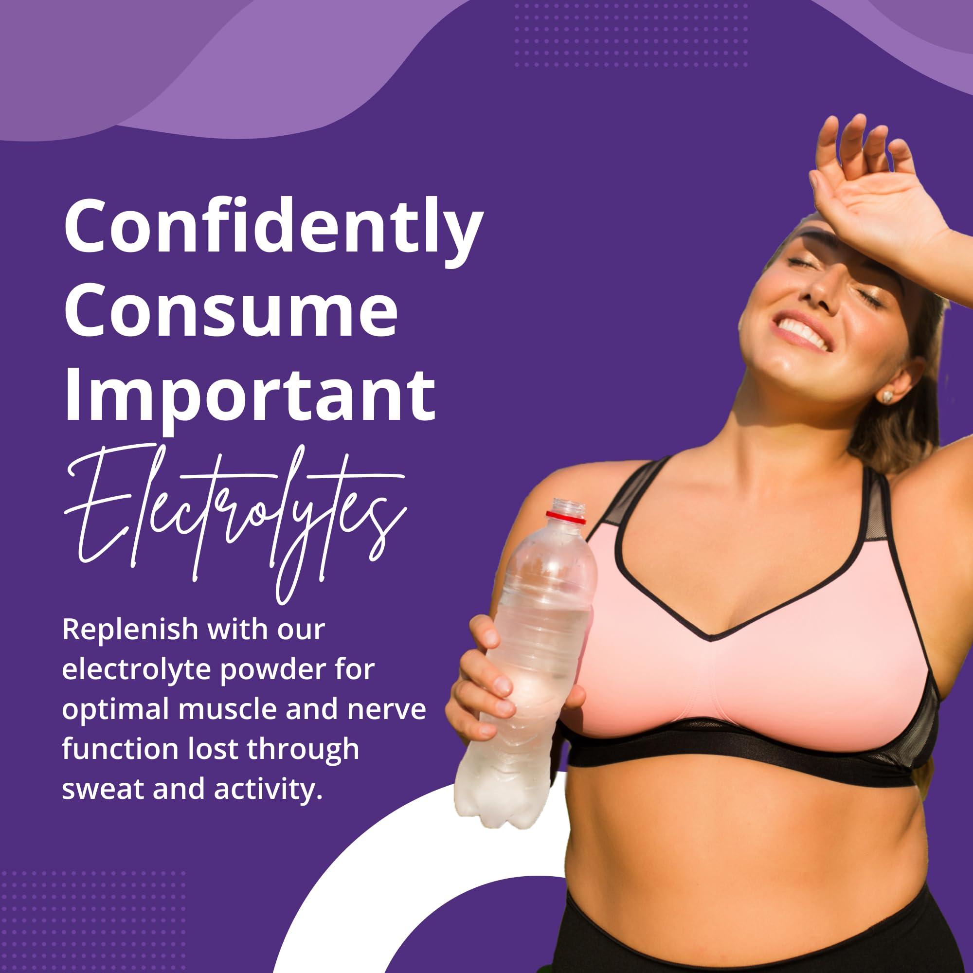 Stellar Labs Stellar Labs Electrolyte Powder No Sugar | Low FODMAP Hydration Multiplier Powdered Drink Mix | Keto Friendly, Sugar Free, Non-GMO, Gluten Free Dehydration Relief | Grape, 30 Servings