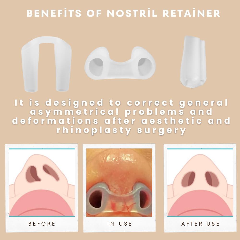 footlne foot healthly footlne foot healthly Nostril Retainer Short Model, Nostril Retainer for Rhinoplasty, Nose Support System After Rhinoplasty, Retainer for Work Surgery,%100 Silicone Nostril Retainer Short Model (8)