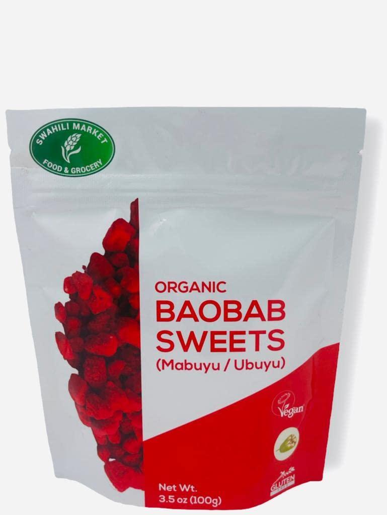 Swahili Market Organic Baobab Sweets | Mabuyu / Ubuyu | 100% Natural from Zanzibar | 100g