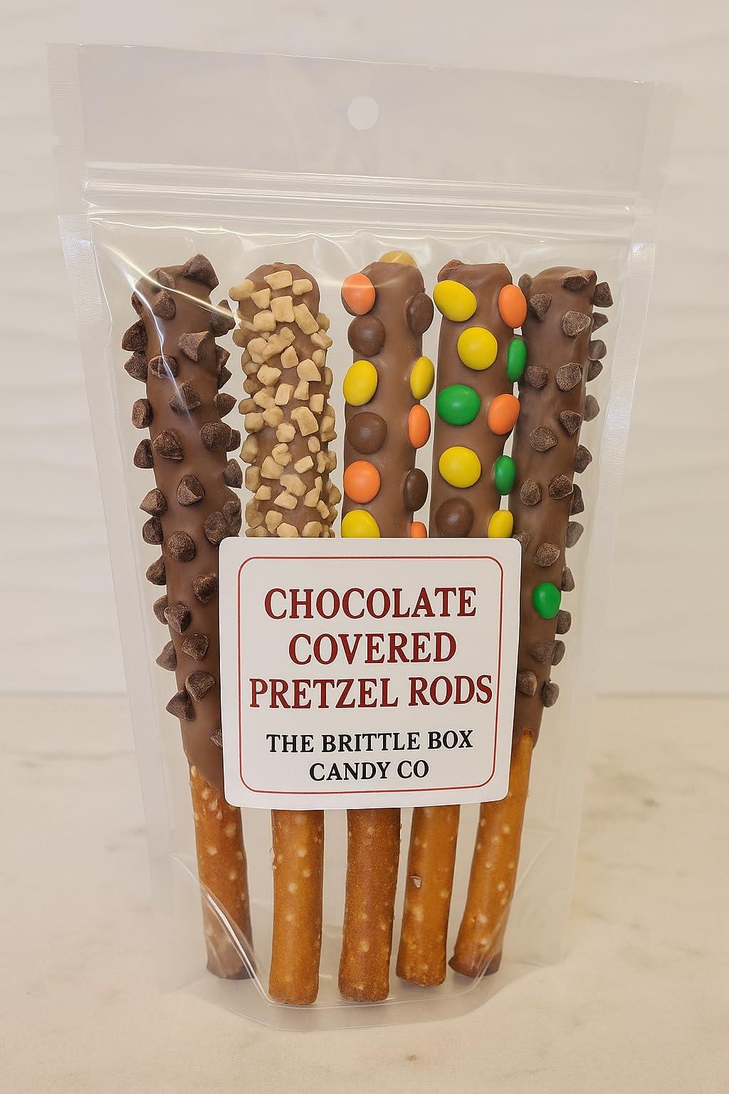 Generic Chocolate Pretzel Rods Assorted 20 Pack With Toppings