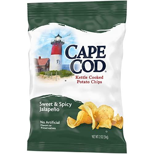 Cape Cod Cape Cod Potato Chips, Sweet and Spicy Jalapeno Kettle Chips, 2 Oz (Pack of 6)
