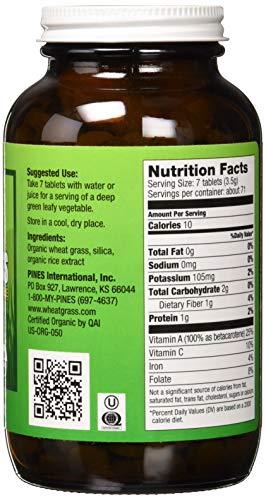 Pines Wheat Grass Pines Organic Wheat Grass, 500 Count Tablets