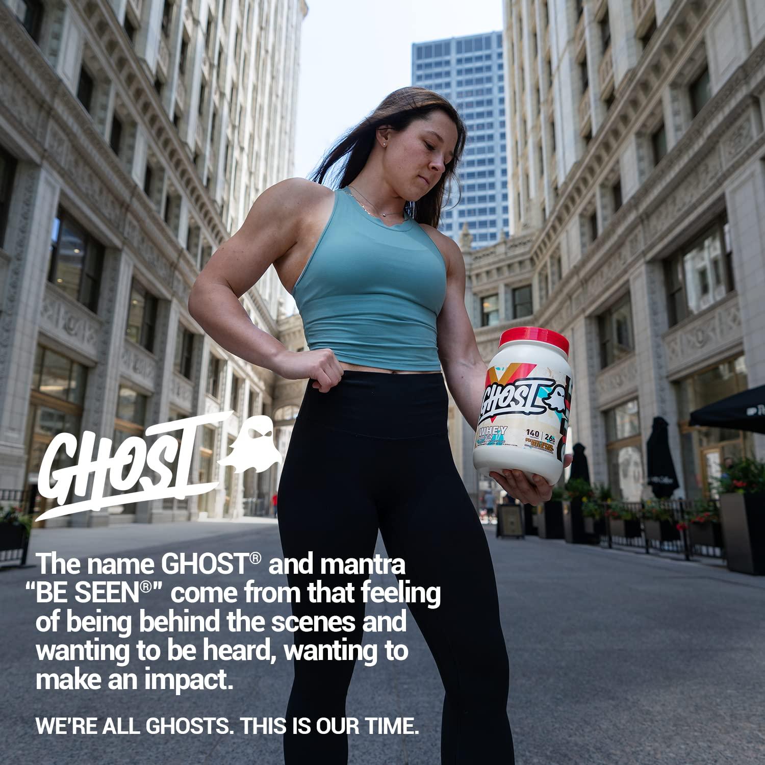 GHOST GHOST Whey Protein Powder, Peanut Butter Cereal Milk - 2LB Tub, 26G of Protein - Flavored Isolate, Concentrate & Hydrolyzed Whey Protein Blend - Post Workout Shakes - Soy & Gluten Free