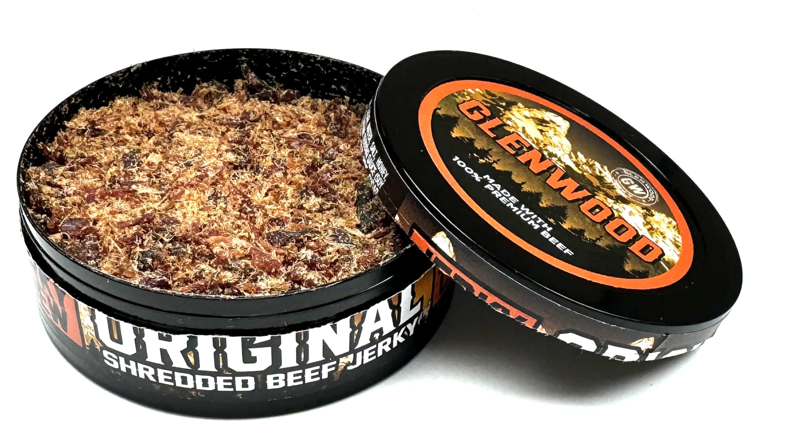 Glenwood Glenwood Variety Pack of Beef Jerky Chew, Shredded Beef Jerky, Teriyaki and Original Jerky Chew 0.32 oz Cans (12 Pack)