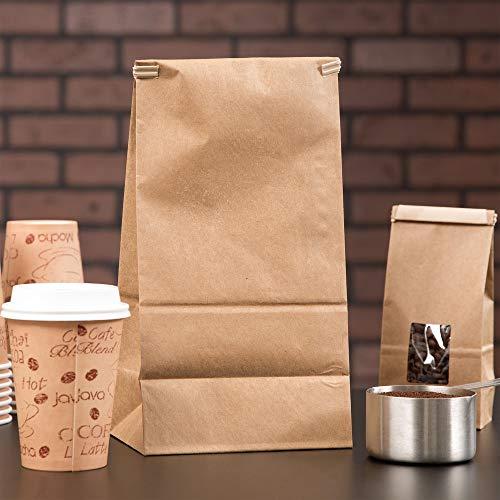 A1 Bakery Supplies Resealable Kraft Tin Tie Poly-lined Bags Coffee Bags Reclosable Tin Tie Bags without window - 3 Lb - 25 Pack