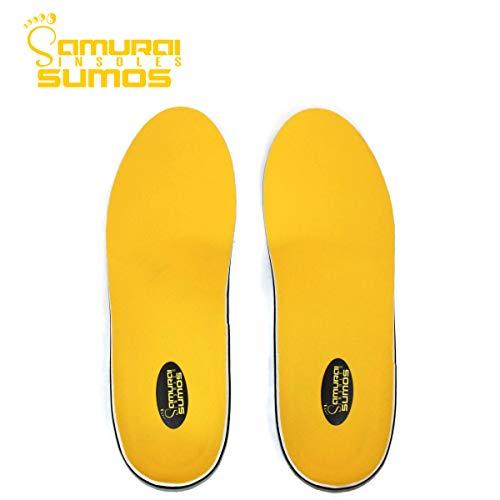 Samurai Insoles Samurai Insoles Sumos- Super-Padded Orthotics for Flat Feet- Perfect for Work Boots, Roomy Sneakers or Shoes (Mens 14-14 1/2)
