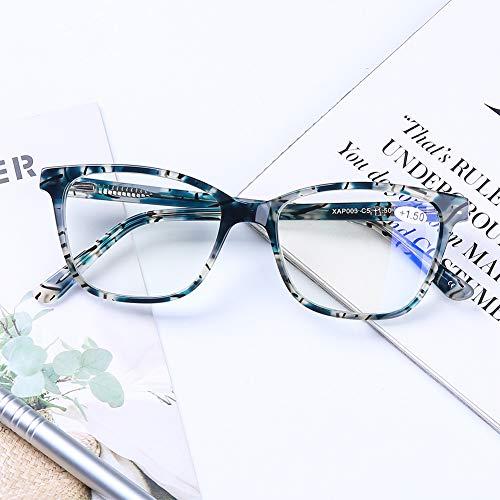 DOOViC DOOViC Computer Reading Glasses Blue Light Blocking Anti Eyestrain Designer Stylish Spring Hinge Readers 2.0 Strength