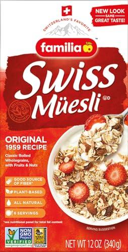 Familia Familia Swiss Muesli Cereal, Original Recipe with Fruit and Nuts - Enjoy Hot, Cold or as Overnight Oats, 12 oz (Pack of 1)