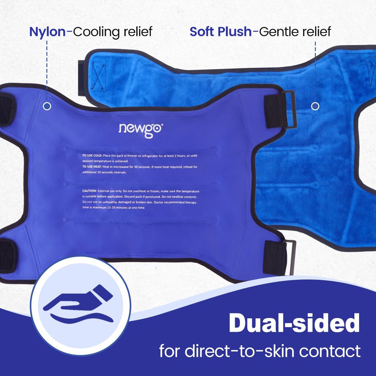 NEWGO NEWGO Ice Pack for Hip Replacement Surgery, Gel Cold Pack Hip Ice Wrap for Hip Bursitis, Sciatica, Flexor Pain, Inflammation, Swelling - Blue