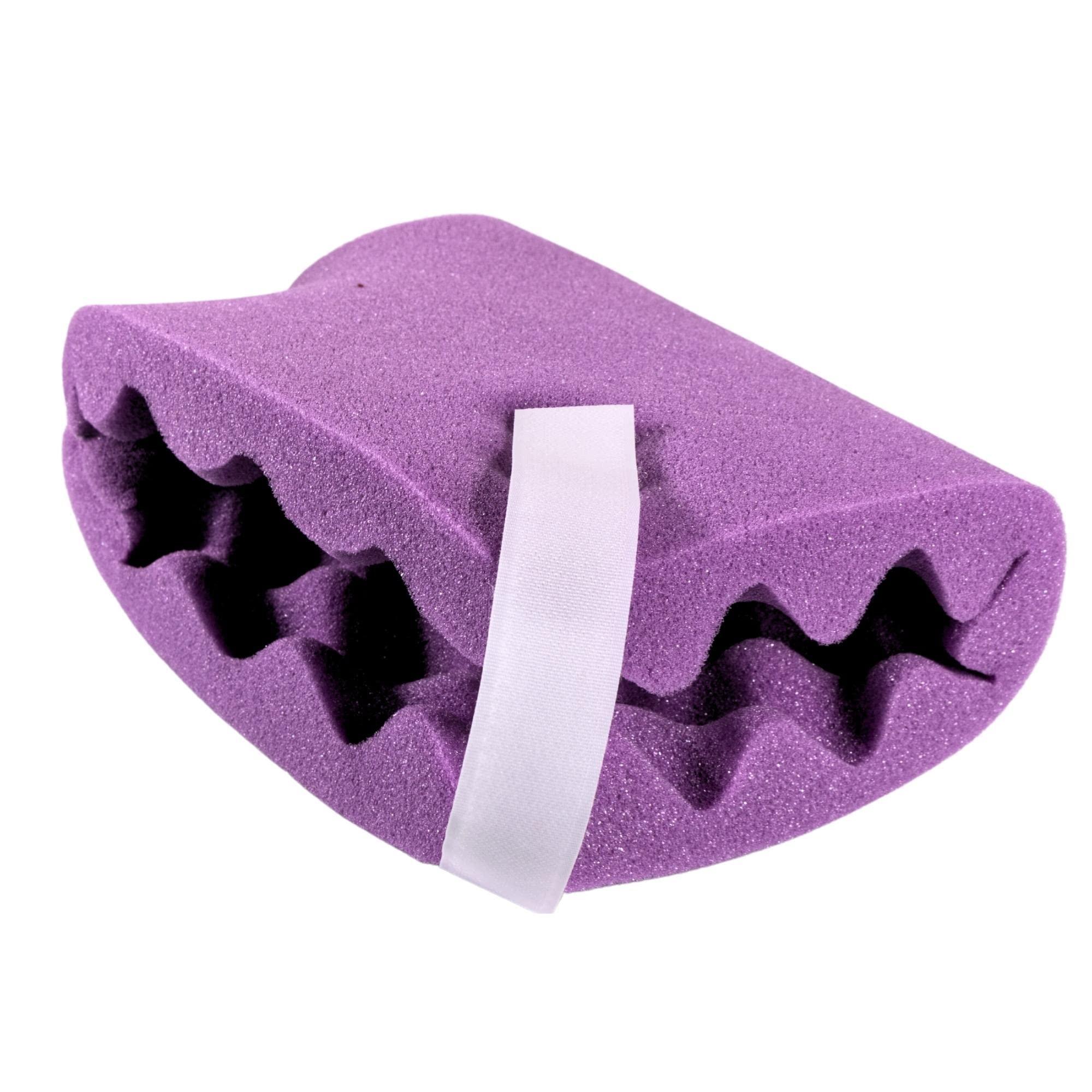 Vakly Convoluted Foam Padded Heel Protectors [36 Pair 72 Total] Adjustable Eggcrate Foot Pillow Cushion Protector to Relieve Feet Pressure from Open Bed Sores, Ulcers and Injuries - Purple (36 Pairs)