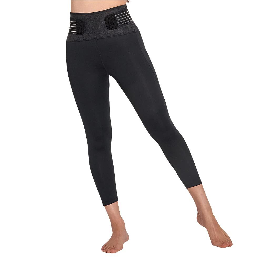 Tommie Copper Tommie Copper Women’s Pro-Grade Lower Back Support Leggings I Breathable, Adjustable Straps, UPF 50 Discreet Low Back Support - Black - Large