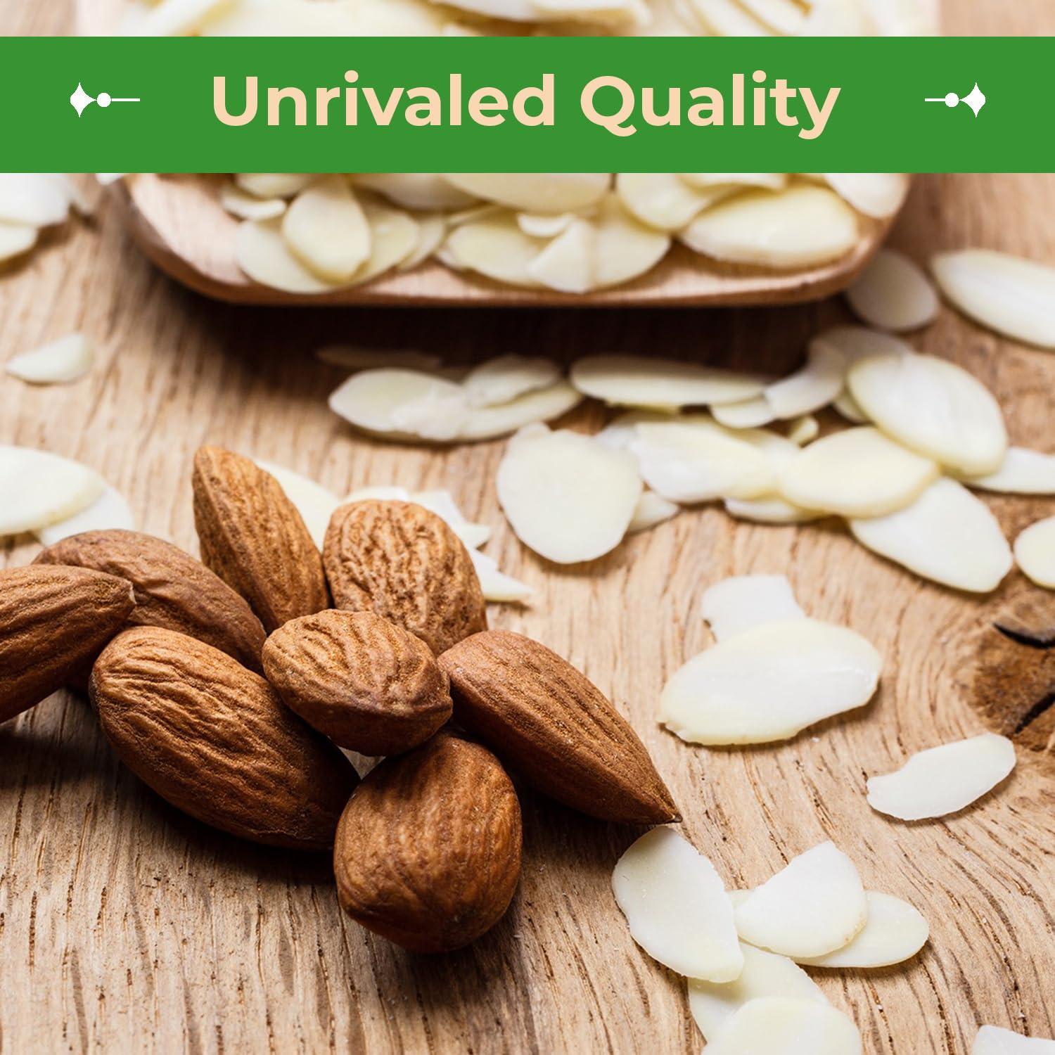 Sincerely Nuts Sincerely Nuts Raw Natural Sliced Almonds | 3 Lb. Bag | Delicious Guilt Free Snack | Low Calorie, Vegan, Gluten Free | Gourmet Kosher Food | Source of Fiber, Protein