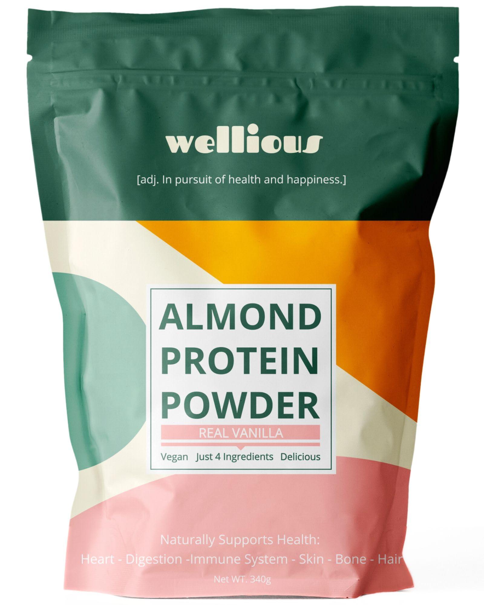 wellious wellious Clean Vegan Protein Powder Vanilla - Organic Plant Based Protein Powder Dairy Free for Gut Health, No Sodium, High Fiber, Keto Friendly, Non Dairy, Lactose Free Protein Powder