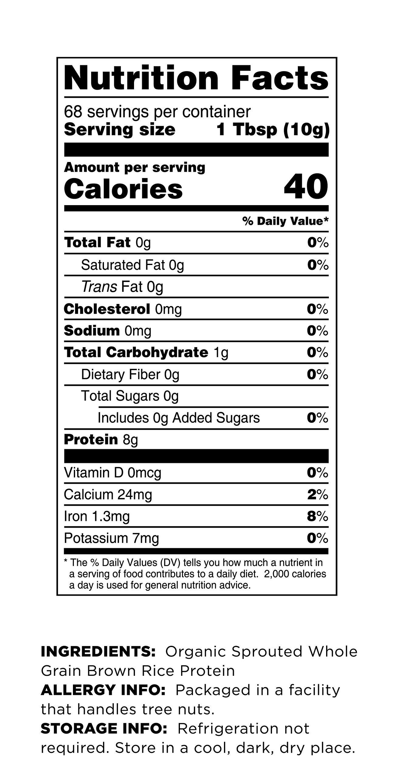 Terrasoul Superfoods Terrasoul Superfoods Organic Sprouted Brown Rice Protein Powder, 1.5 Pounds