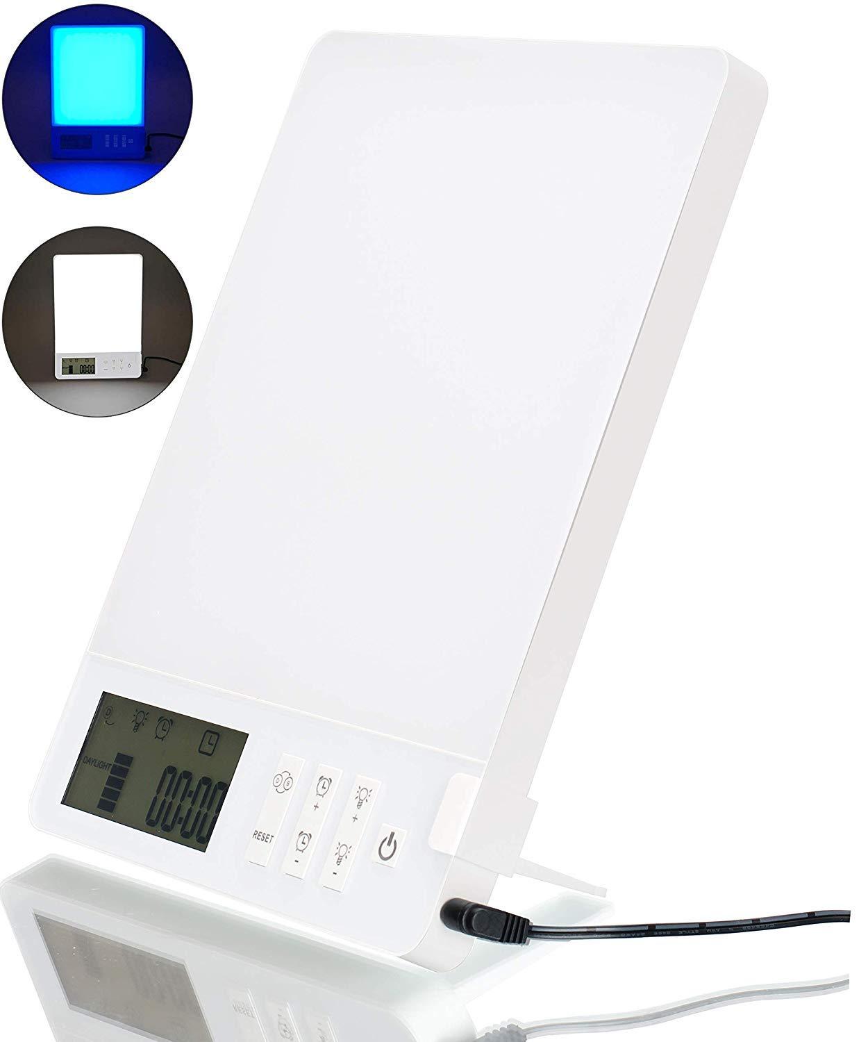 BAOMING BAOMING Light Therapy Lamp 10000 Lux Brightness-UV Free,Blue Lighting Improve sleep quality,Whit Lighting Imitation of sunlight,Display,4 Periods Timer Function,5 Levels Brightness Adjustment, 1-Pack