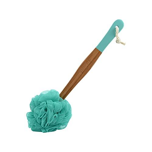 EcoTools Bath Pouf With Handle - Hard-to-Reach Cleansing Sponge - EcoPouf Bath Brush - Assorted Colors