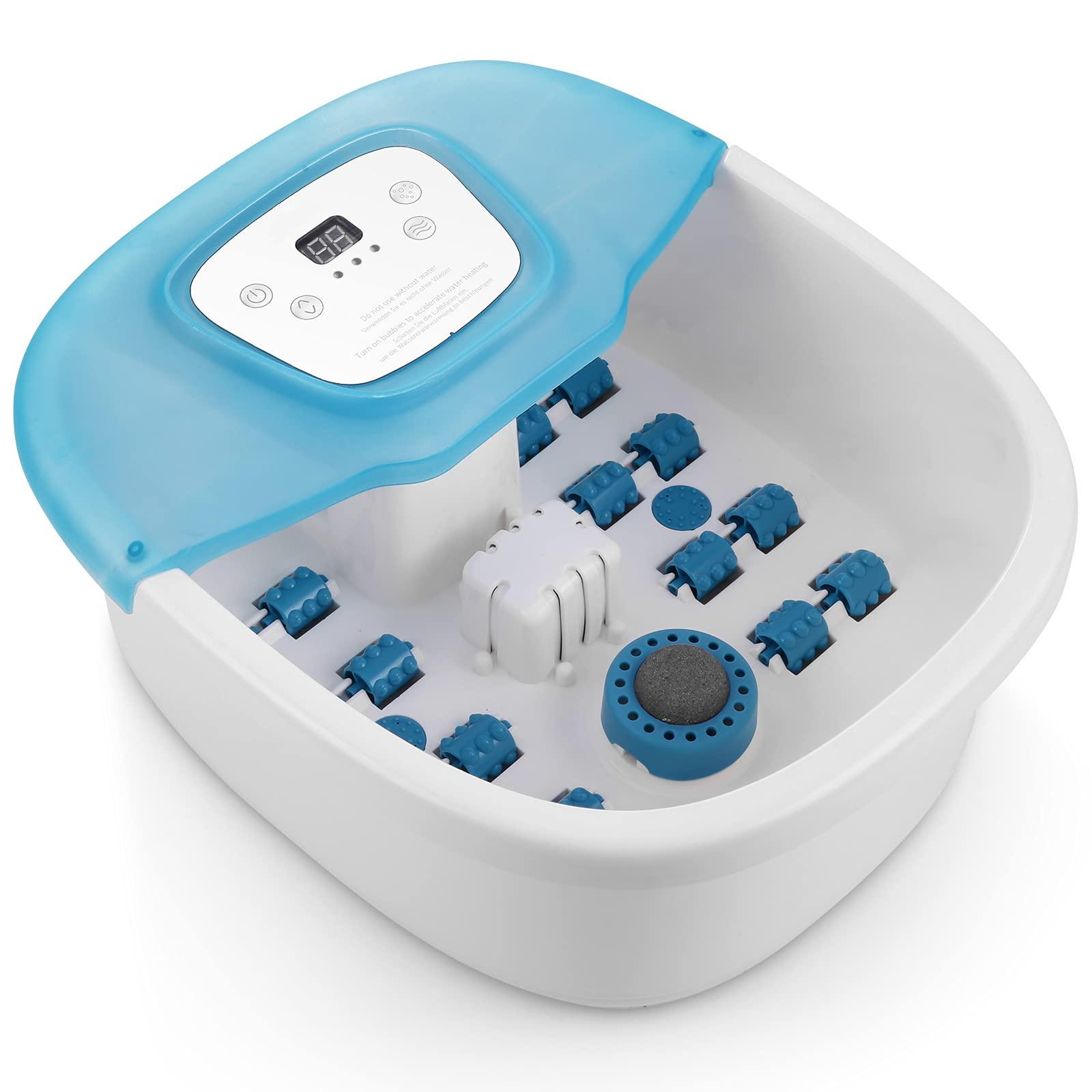 N\\A Foot Spa Bath Massager, Quick Heating Adjust the Temperature Bubble, with Grindstone for Household Use