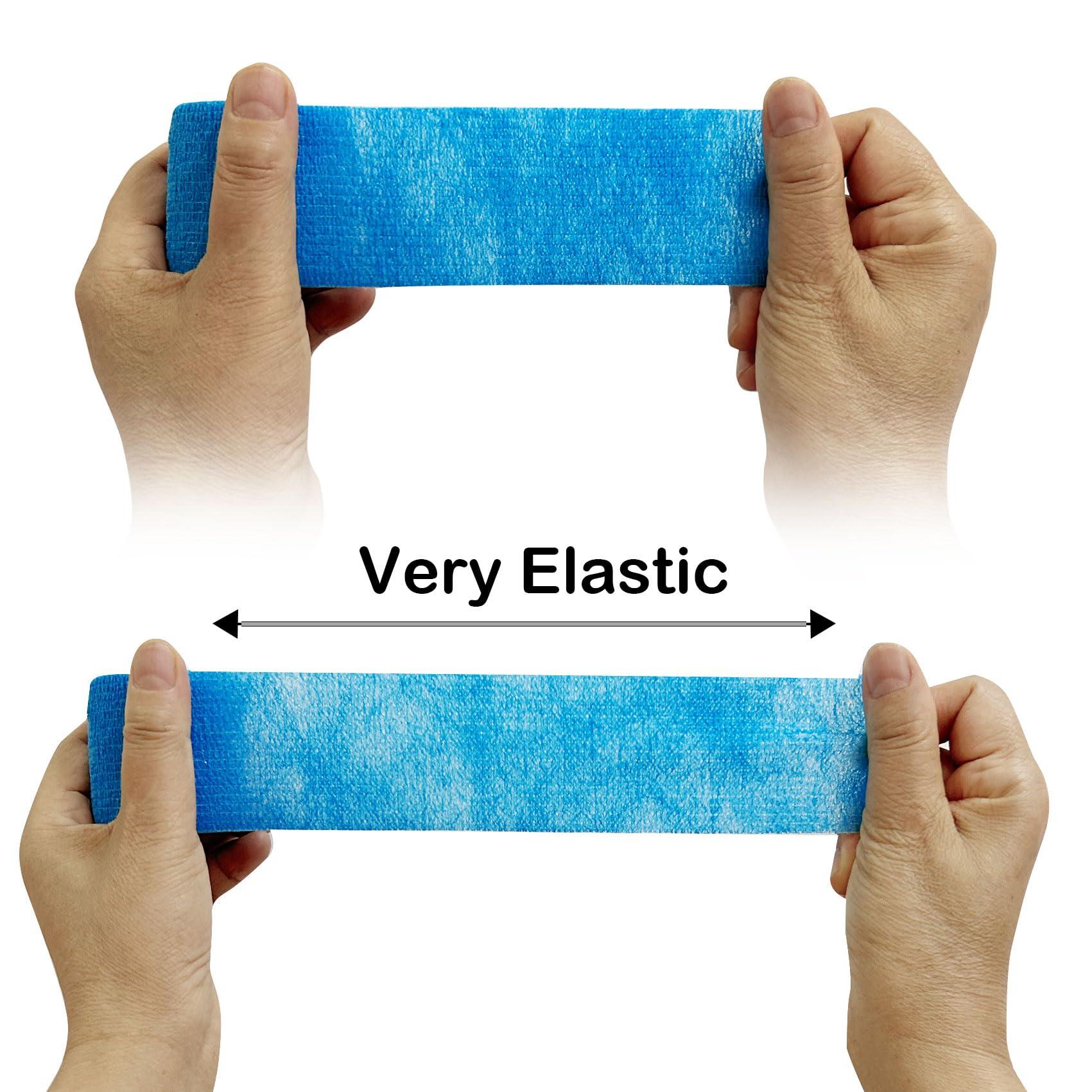 Lusy DM Lusy DM 36 PCS Self Adhesive Bandage Wrap 2\" X 5 Yards Elastic Cohesive Bandage Wrap Bandage Wrap Rolls Elastic Self-Adherent Tape for Stretch Athletic, Sports, Wrist, Ankle (Black)