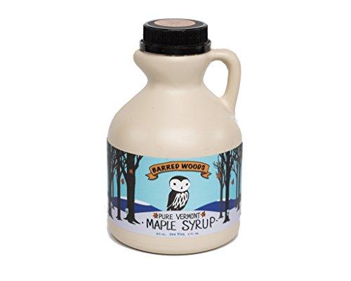 Barred Woods Maple Products Pure Vermont Organic Maple Syrup - One Pint Jug (16 oz) - Grade A Dark Robust (Former Grade B)