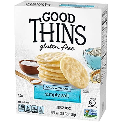 Good Thins Good Thins Simply Salt Rice Snacks Gluten Free Crackers, 3.5 oz (Pack of 3)
