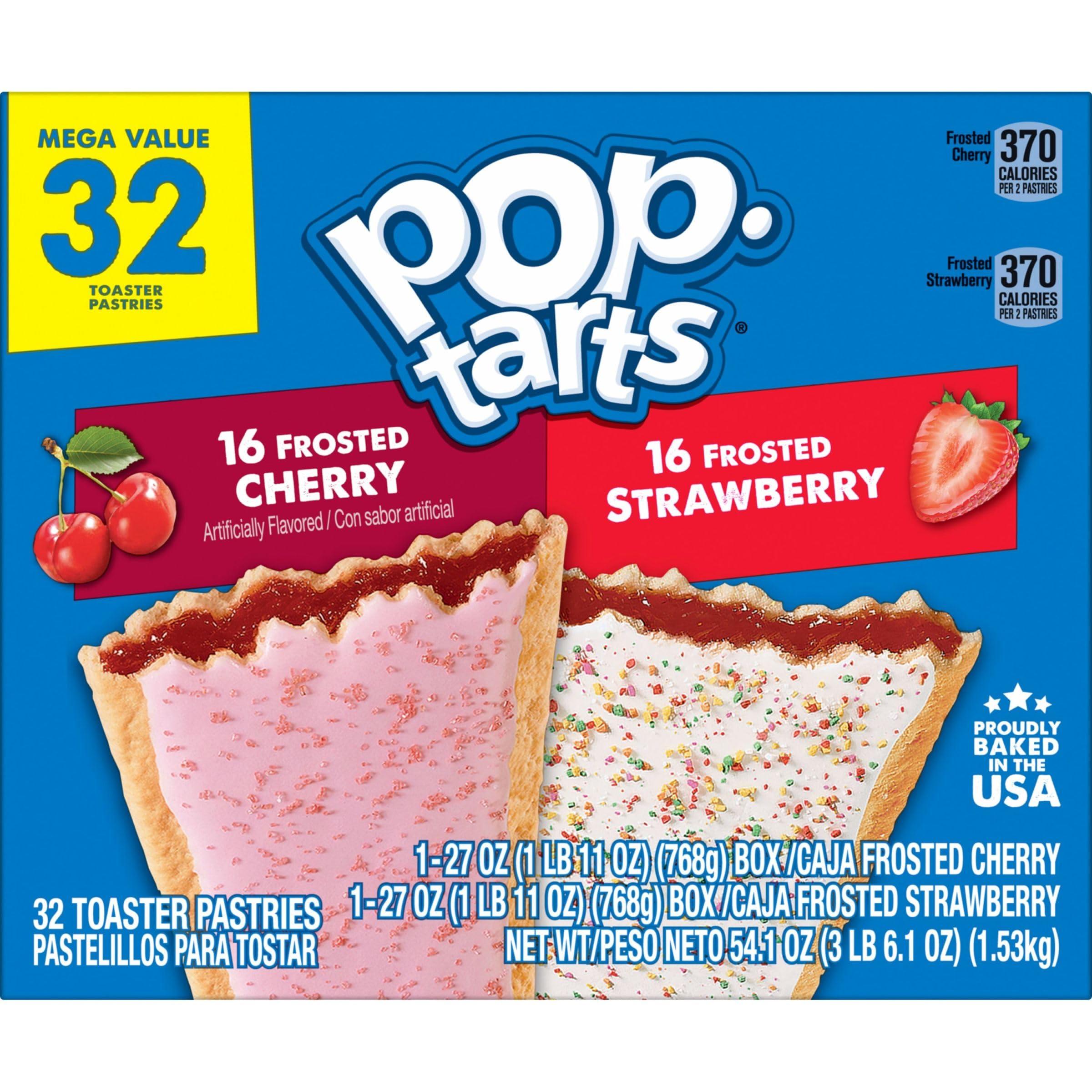 Pop-Tarts Pop-Tarts Toaster Pastries, Breakfast Foods, Kids Snacks, Variety Pack, 54.1oz Box (32 Pop-Tarts)