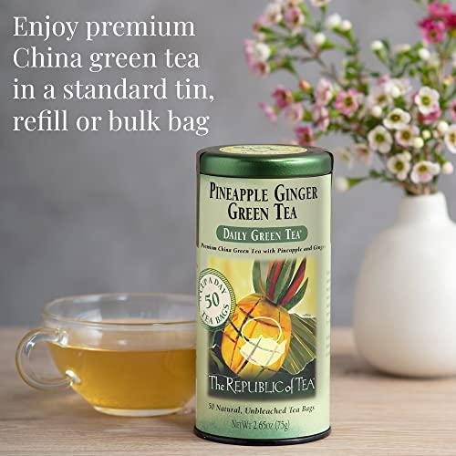 The Republic of Tea The Republic of Tea – Pineapple Ginger Daily Green Tea, 250 Tea Bags