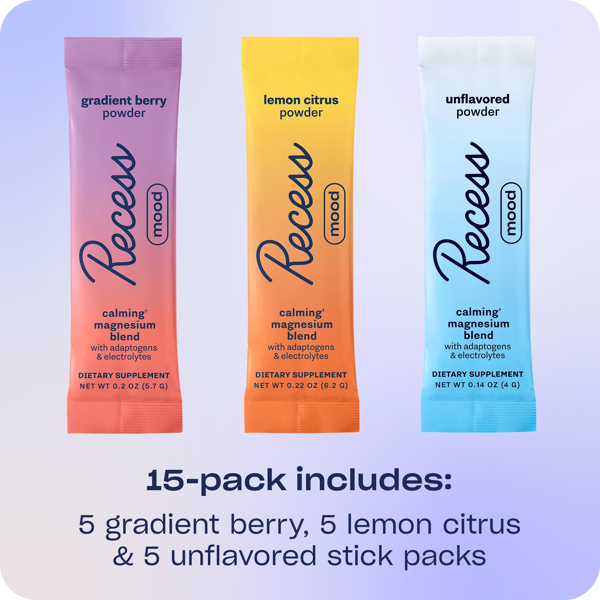 Drink Recess Inc. Recess Mood Drink Mix Powder | Sampler Pack | 15ct Box