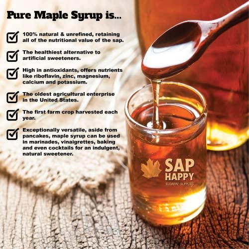 SAP HAPPY SUGARIN SUPPLIES Sap Happy (6) Piece Maple Syrup Filter Set - (1) Heavy Duty Maple Sap Filter - (5) Syrup Pre Filters for Maple Syrup Production - (1) How-To Card for Maple Syrup Filtering.