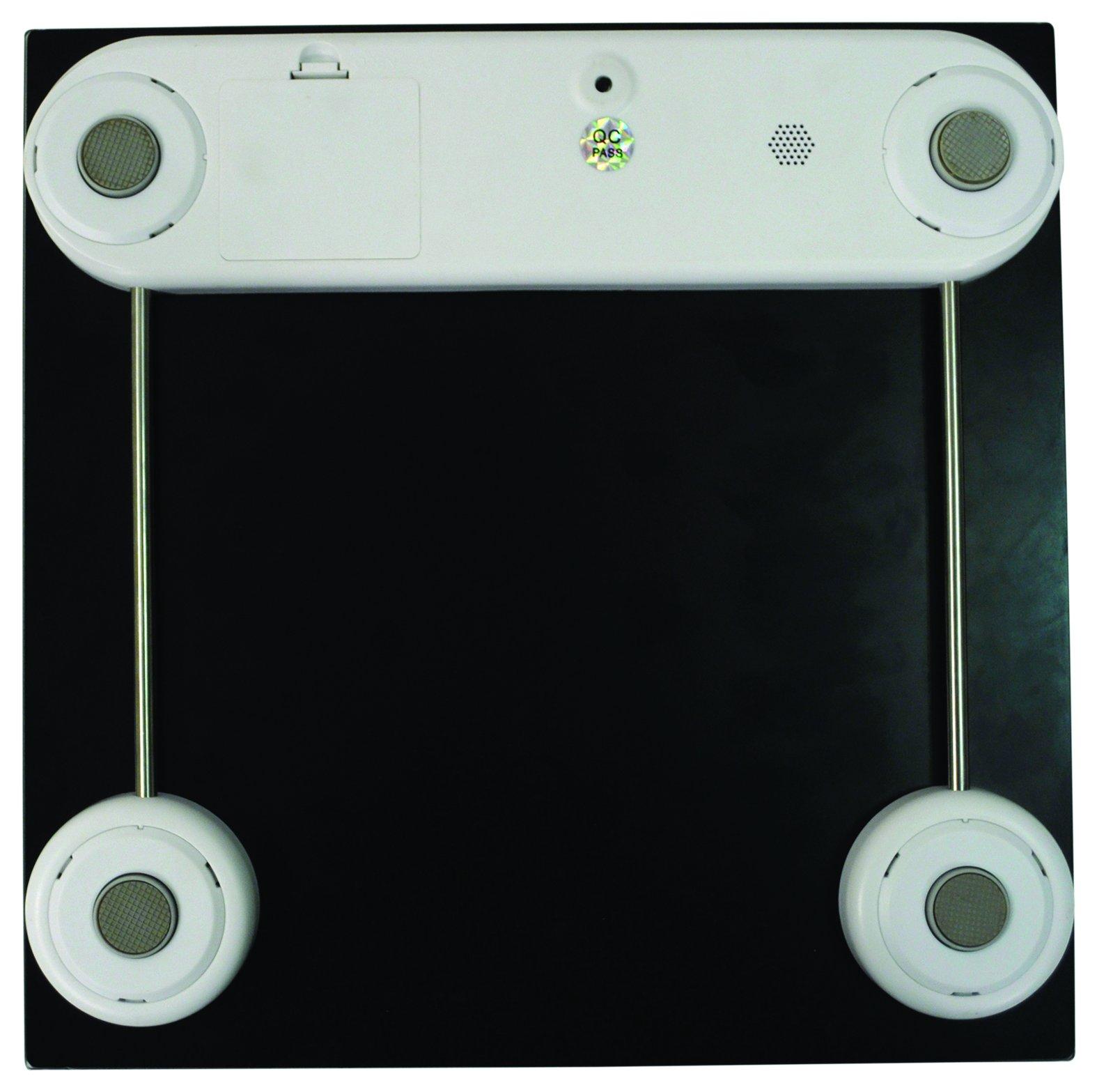 Aidapt Aidapt Talking Bathroom Scale Ideal for Partially Sighted/Blind, Clearly Announces Weight (Black)