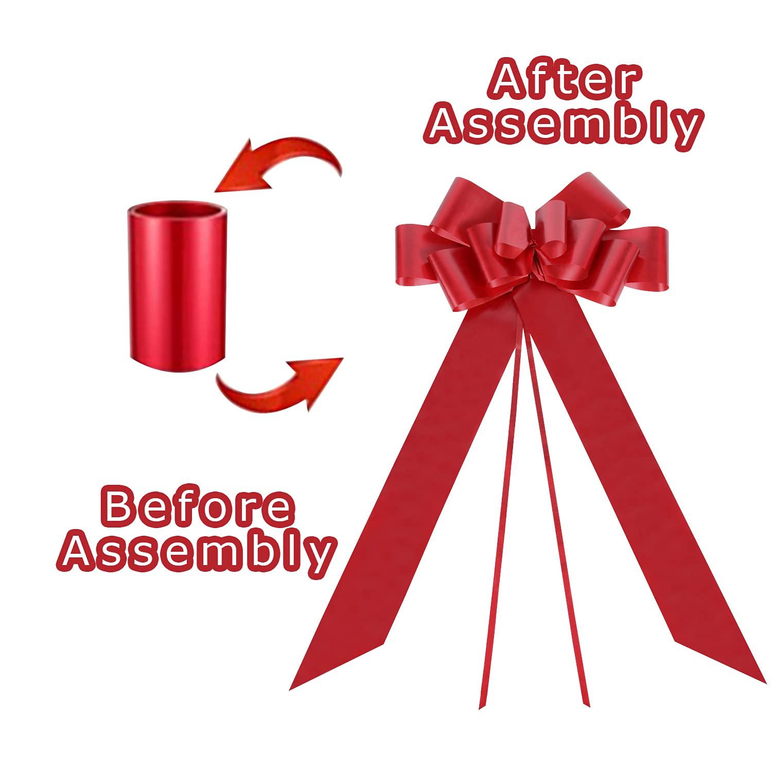 Pinkell Big Car Bow, Big Red Bow, Giant Car Bow, Large Bow, 30 Inch Bow for Large Present Decoration.